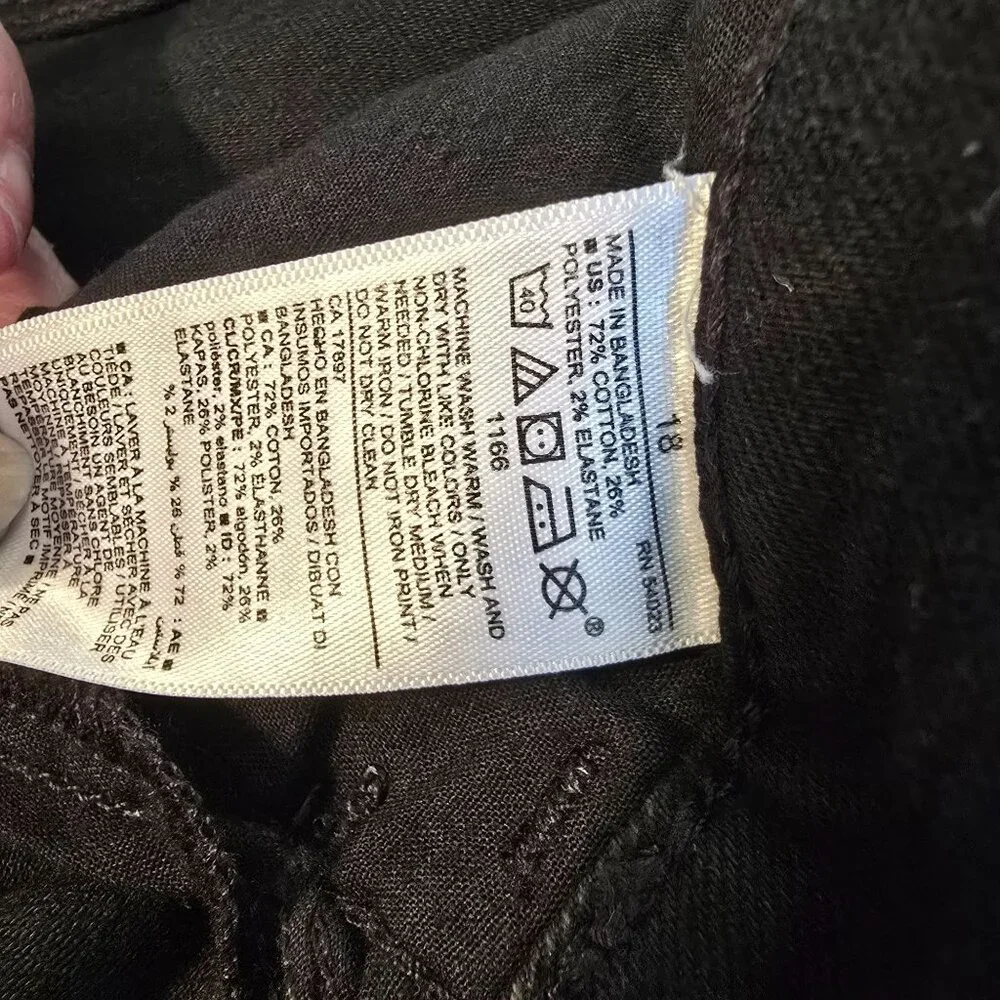 Old Navy Womens Black Flare Jeans NWT Mid-Rise Stretch Size 18 JJ3856 - Picture 6 of 11